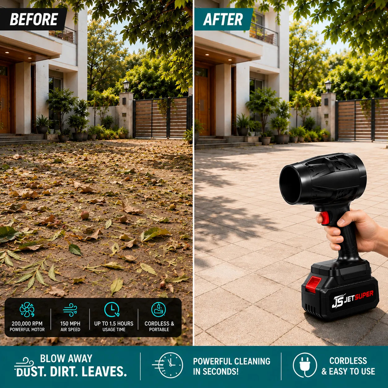 Jetsuper™ Pro - Most Powerful Air Blower For Car, Home & Outdoor Space