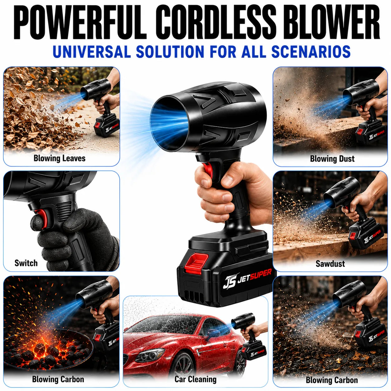 Jetsuper™ Pro - Most Powerful Air Blower For Car, Home & Outdoor Space