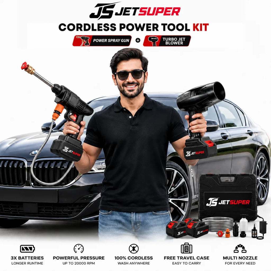 Jetsuper™ Pro - Pressure Washer & Jet Blower Combo For Car, Home & Outdoor Space