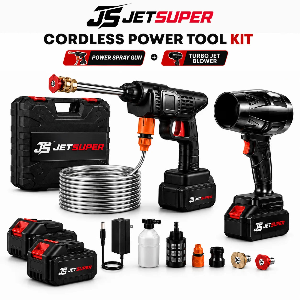 Jetsuper™ Pro - Pressure Washer & Jet Blower Combo For Car, Home & Outdoor Space